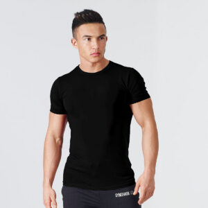 Solid Color Fitness Men's Round Neck Sports Short Sleeve