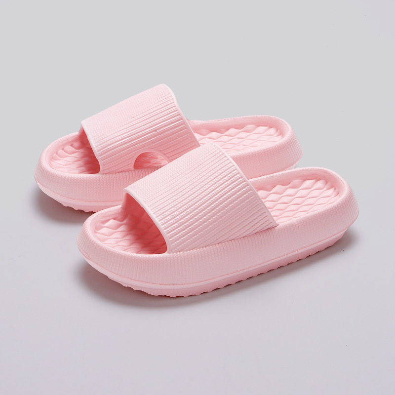 Summer EVA Slippers Solid Color Rhombus Stripe Anti-slip Slippers New Women's Home Shoes - Image 5