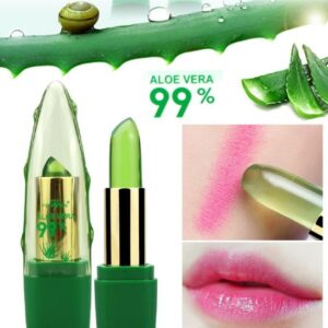 Aloe Vera Gel Color Changing Lipstick Gloss Moisturizer Anti-drying Desalination Fine-grain Lip Blam Care