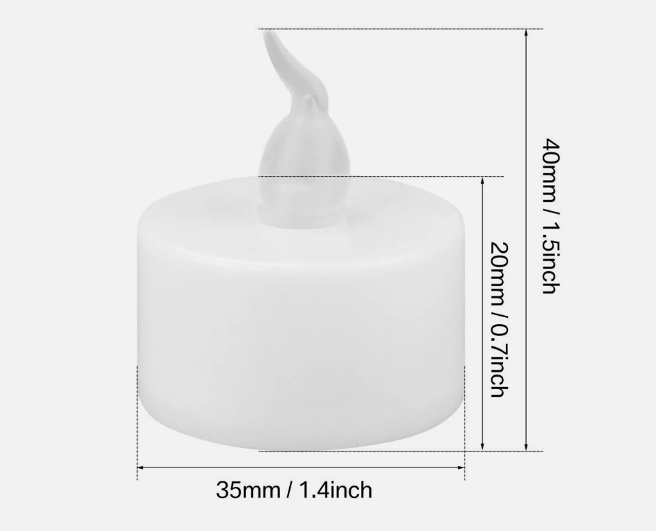 24PCS Led Tea Lights Candles LED FLAMELESS Battery Operated Wedding Party UK - Image 2