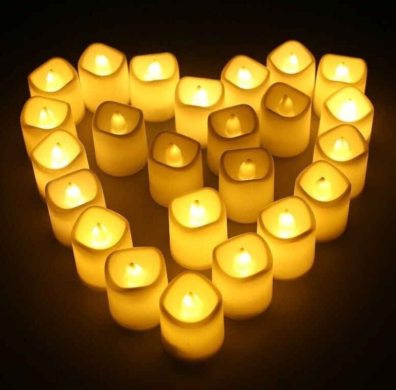 24PCS Led Tea Lights Candles LED FLAMELESS Battery Operated Wedding Party UK - Image 4