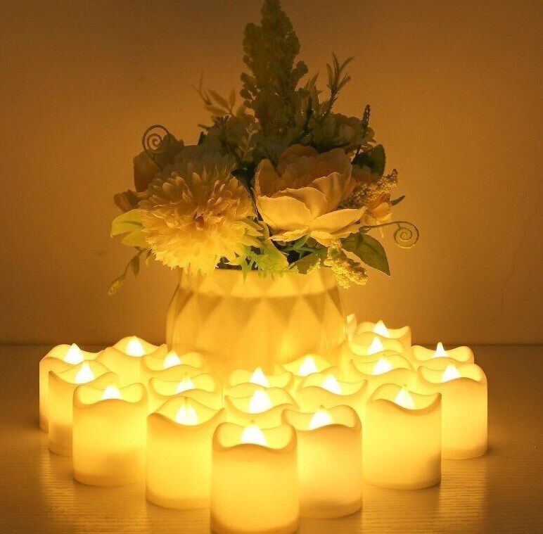 24PCS Led Tea Lights Candles LED FLAMELESS Battery Operated Wedding Party UK - Image 10