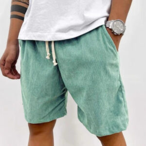 Lace-up Corduroy Men's Shorts Casual Pants
