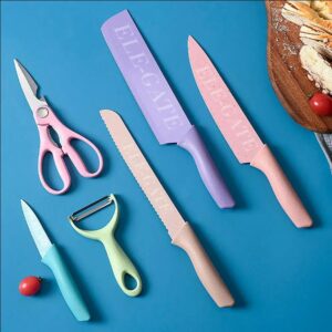 Colorful Stainless Steel Kitchen Knife Set