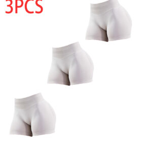 3PCSHigh-waisted Solid-color Training Shorts