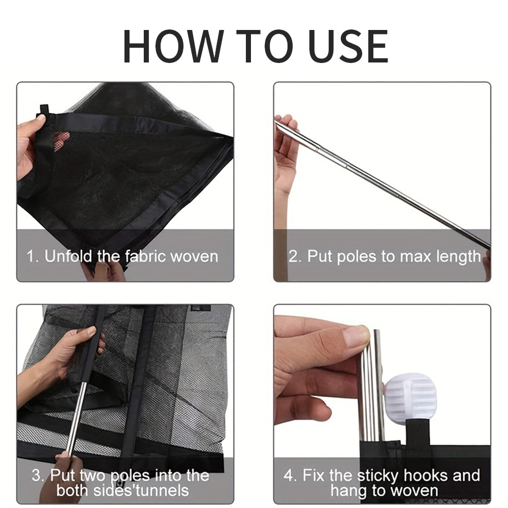 Pet Dog Fence, Foldable Isolation Net, Dog Safety Protection Fence, No Drilling Required Household Pet Isolation Fence, Balcony Dog And Cat Isolation Net Fence, Indoor Obstacle Safety Protection - Image 5