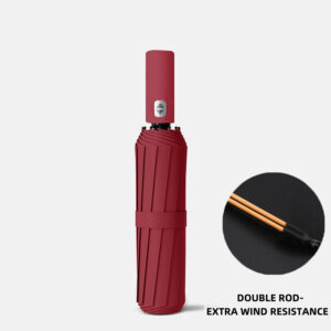 Extra Strength Foldable 24 Rods Umbrella Fully Automatic Large UV Protect Rain