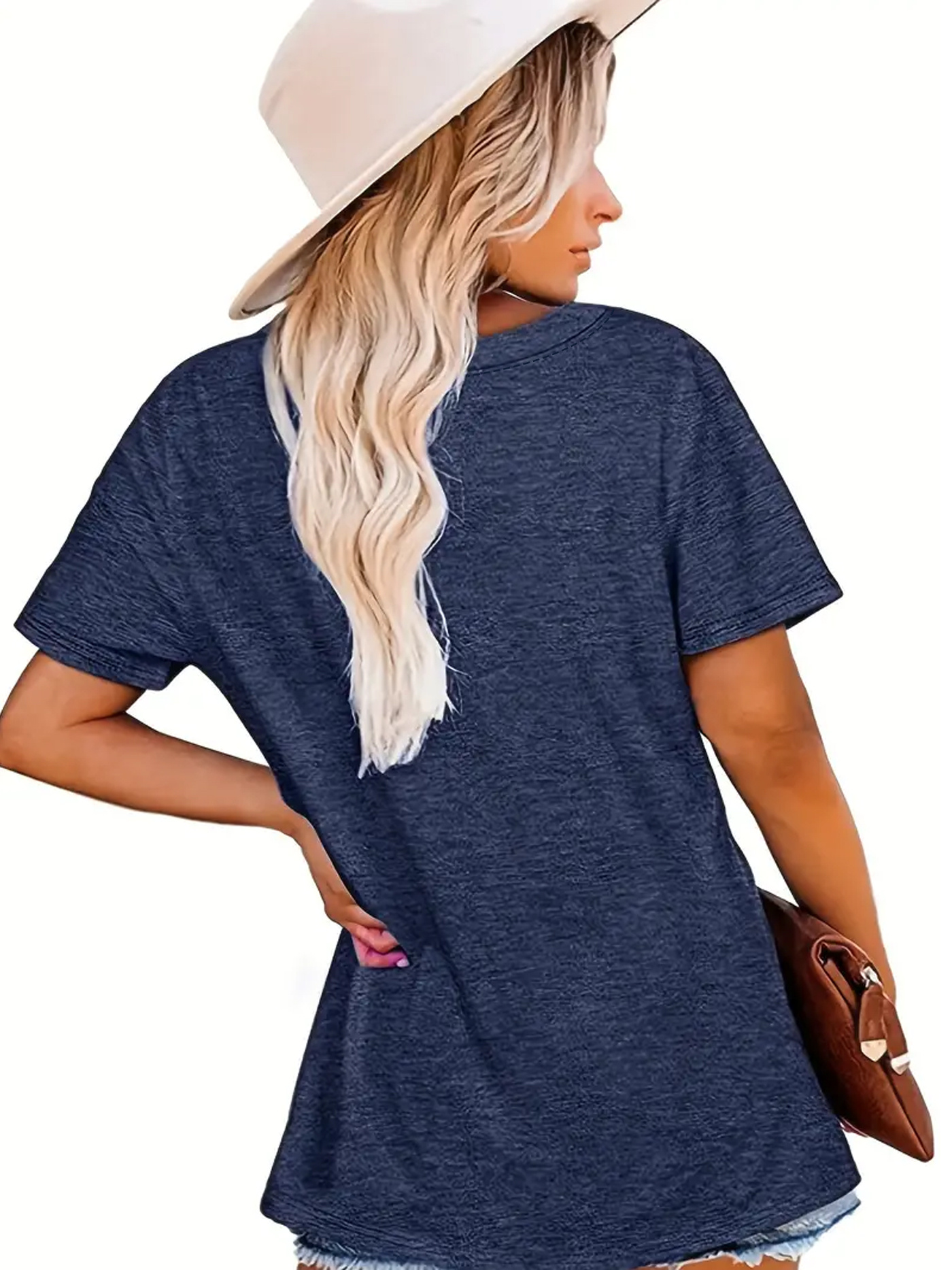 English Letters - Printed Round Neck Vest - Casual And Loose - Daily Wear - Women's Clothing - Image 3