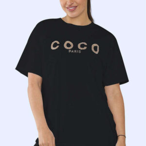 Ladies Coco Paris Printed Short Sleeve T-Shirt Top