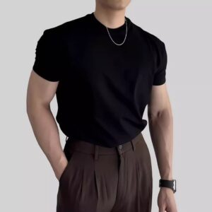 Sports Fitness Clothes Closed Short-sleeved T-shirt Men