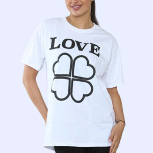 Ladies Love Printed Short Sleeve T-Shirt Top