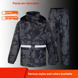 Split Camouflage Raincoat Rain Pants Suit Rainproof