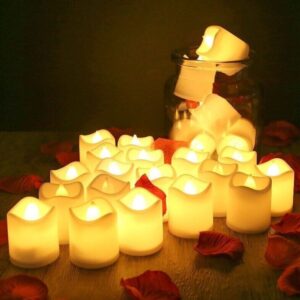 24PCS Led Tea Lights Candles LED FLAMELESS Battery Operated Wedding Party UK