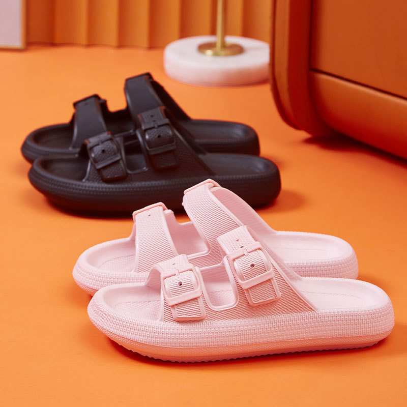 Platform Slippers Women's Summer Buckle Home Shoes Fashion Outdoor Wear Soft Bottom Sandals - Image 3