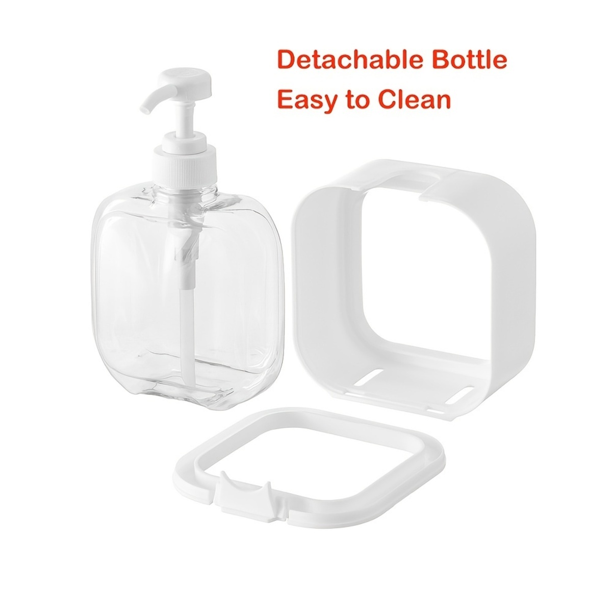 Foaming Soap Dispenser, 300ml And 500ml Dish Soap Dispenser, Refillable Modern Square Pump Bottle Lotion Dispenser, Hand Soap Dispenser For Bathroom, Kitchen Portable Empty Bottle, Dish Soap Dispenser - Image 7