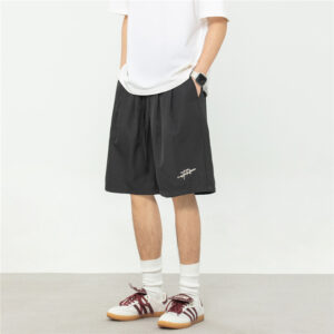 Textured Pleated Casual Shorts