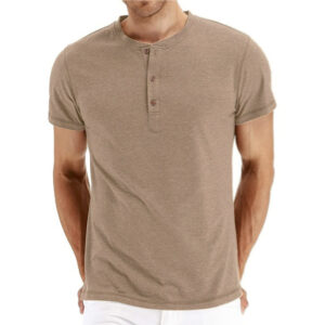 Men's Casual Solid Color Short-sleeved T-shirt