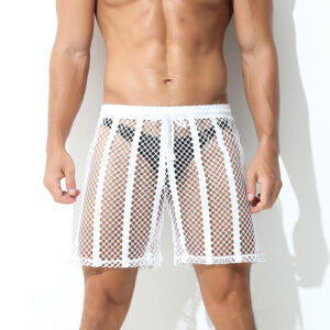 Mesh Men's Youth Lace-up Striped Shorts