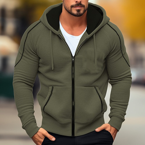 Simple Trendy Casual Loose-fitting Hoodie Zipper Jacket - Image 3
