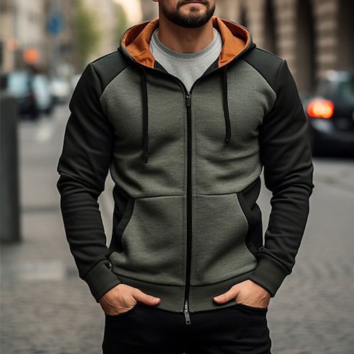 Simple Trendy Casual Loose-fitting Hoodie Zipper Jacket - Image 6