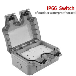 Weatherproof Outdoor Plug 13A 2 Gang Twin Switched Double Socket Outside Box UK