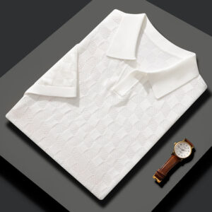 Men's Short Sleeve Business Casual Lapels Sweater