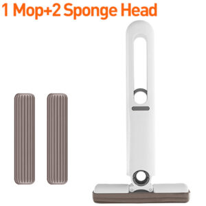 Mini Mop Portable Self-Squeeze Short Mop, Mini Lazy Hand Wash-Free Strong Absorbent Mop