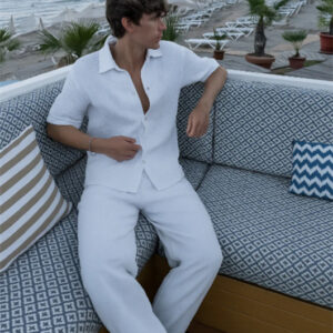 Printed Zipper Sweater Jacket Suit