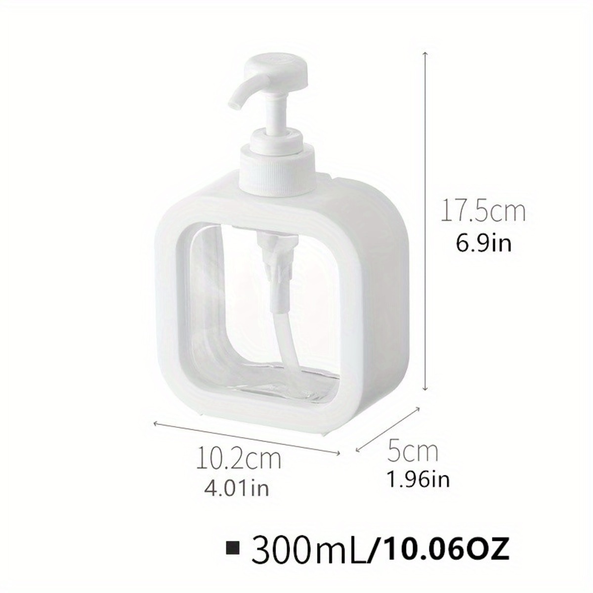 Foaming Soap Dispenser, 300ml And 500ml Dish Soap Dispenser, Refillable Modern Square Pump Bottle Lotion Dispenser, Hand Soap Dispenser For Bathroom, Kitchen Portable Empty Bottle, Dish Soap Dispenser - Image 8