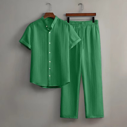 Men's Casual Multi-color Beach Short Sleeve Suit - Image 8