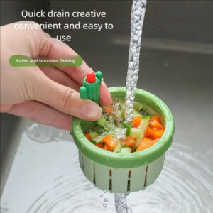 Anti-clogging Cactus Kitchen Sink Drainage Filter Kitchen Sink Kitchen Bath Sink Strainer Drain Filter Basket, Hair Catcher Stopper, Easy Clean Sewer Leftover Food And Garbage Collector Filter Drain