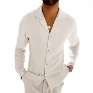 Men's Coat Button Cardigan Slim Lapel Sports Casual