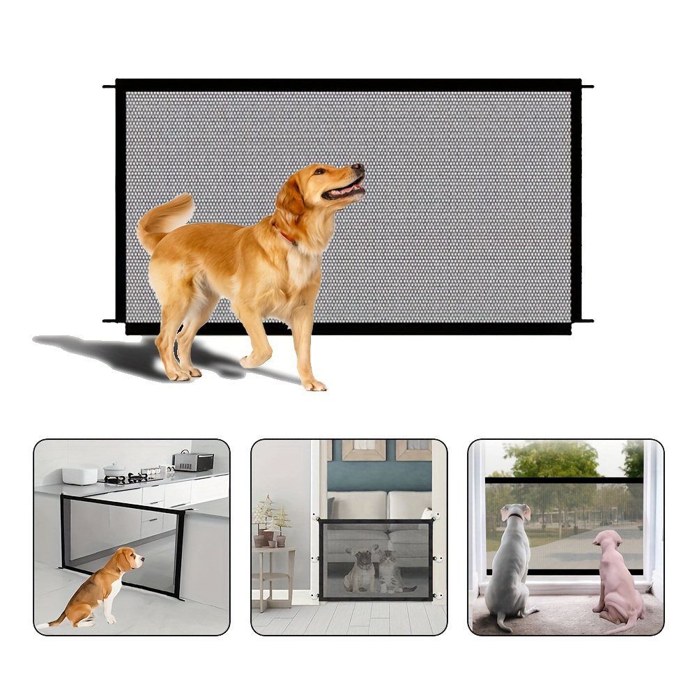 Pet Dog Fence, Foldable Isolation Net, Dog Safety Protection Fence, No Drilling Required Household Pet Isolation Fence, Balcony Dog And Cat Isolation Net Fence, Indoor Obstacle Safety Protection - Image 2