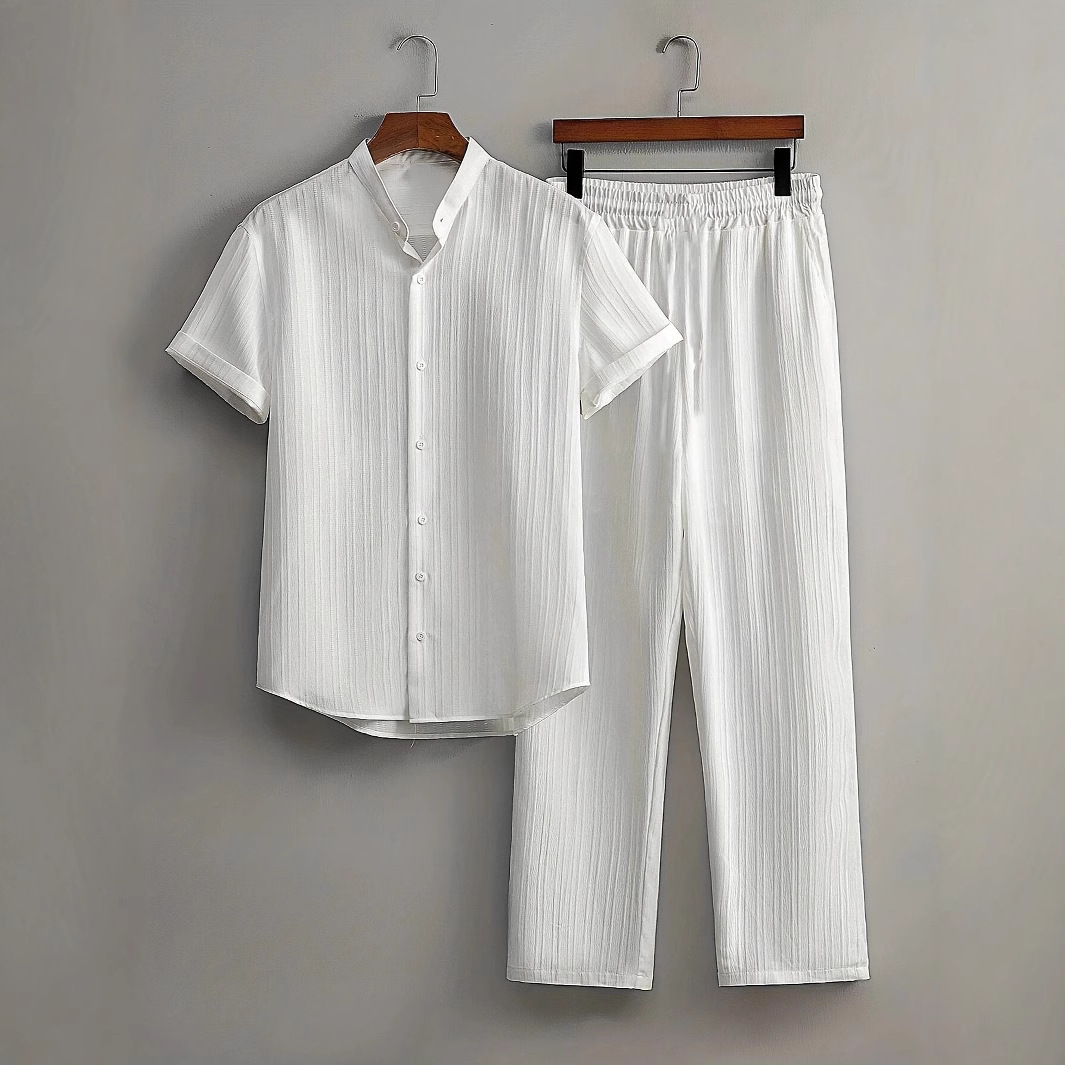 Men's Casual Multi-color Beach Short Sleeve Suit - Image 10